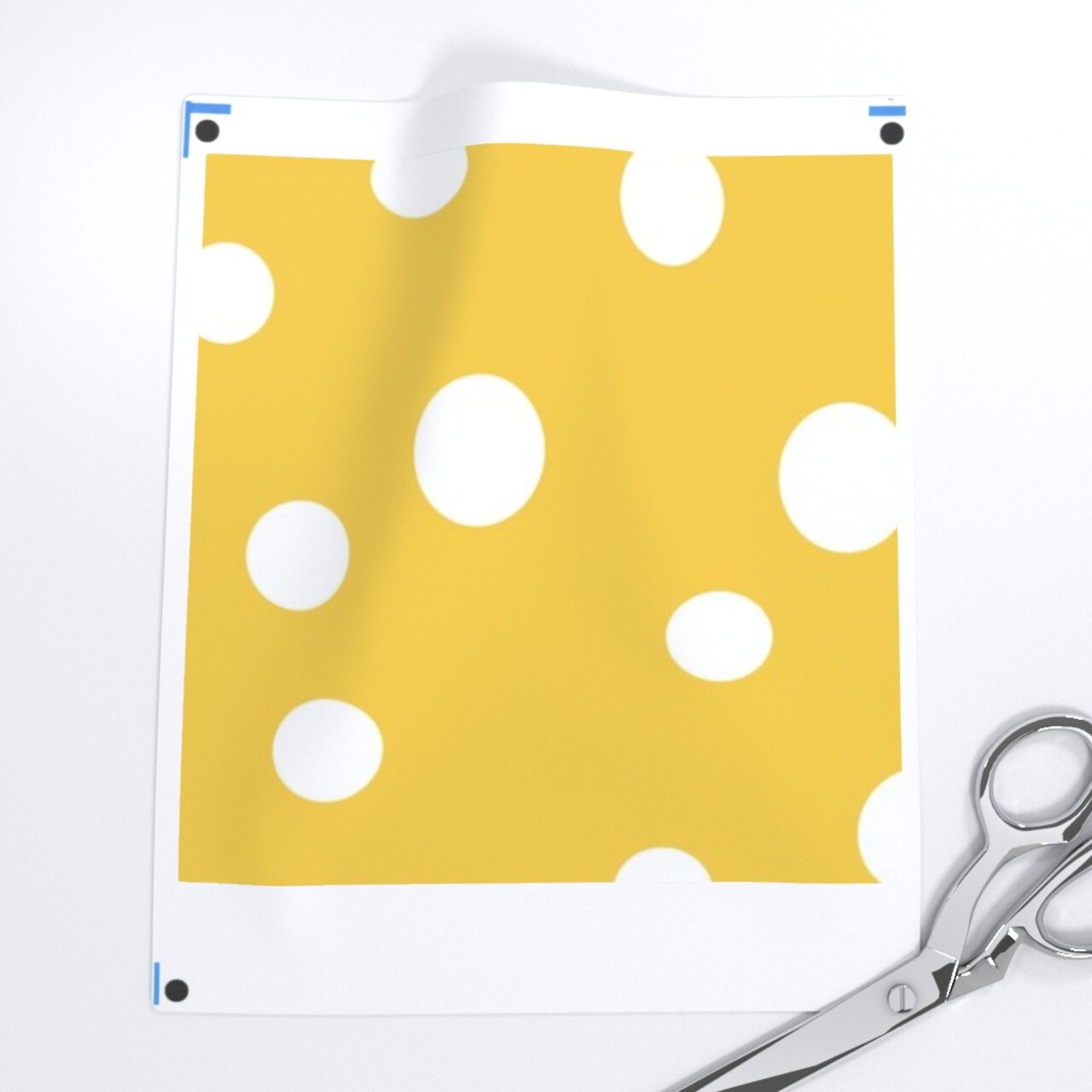 Yellow Polka Dots Retro Modern Custom Printed Fabric by Spoonflower Various Fabrics by the Yard or Fat Quarter